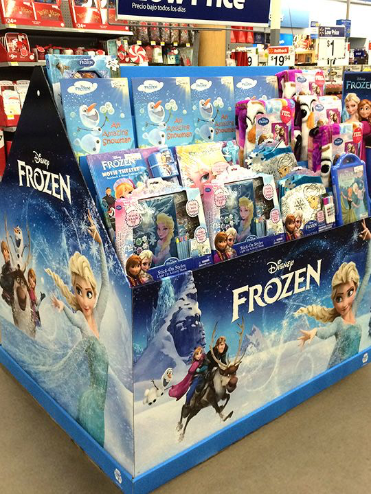 Contract packaging project for Disney’s Frozen movie merchandise.