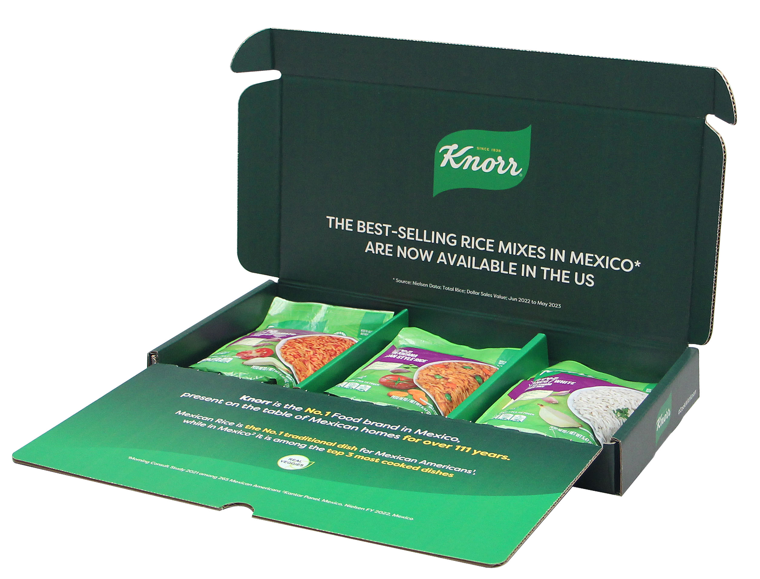 Knorr open with extension flavor kit digitally printed packaging