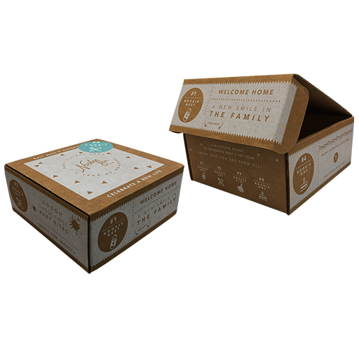 Sustainable subscription packaging by BCI with warm branding and reinforced structure designed for monthly delivery programs