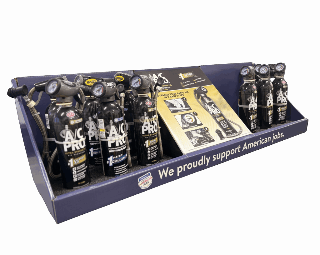 A/C Pro display by BCI emphasizing organized presentation and strong visual appeal